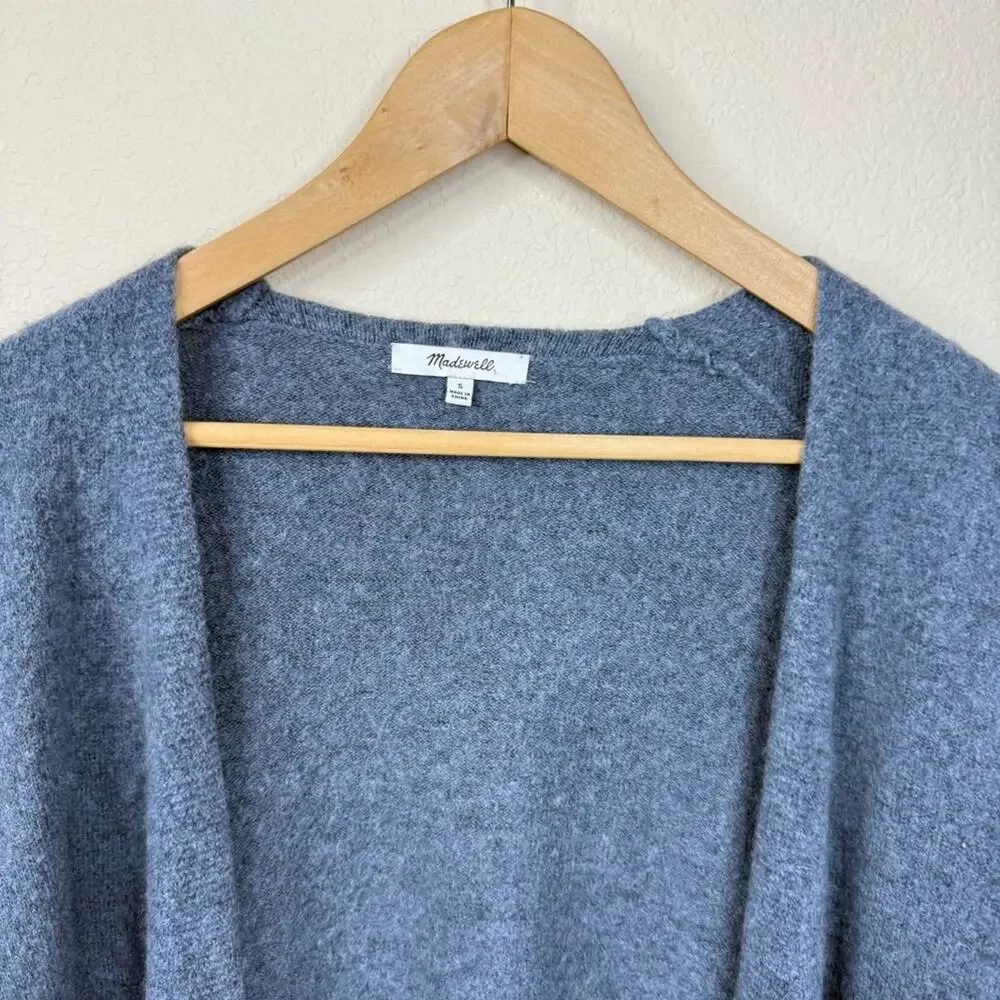 MADEWELL Cardigan Sweater Blue Wool Alpaca Blend   Oversized Women’s Sz S